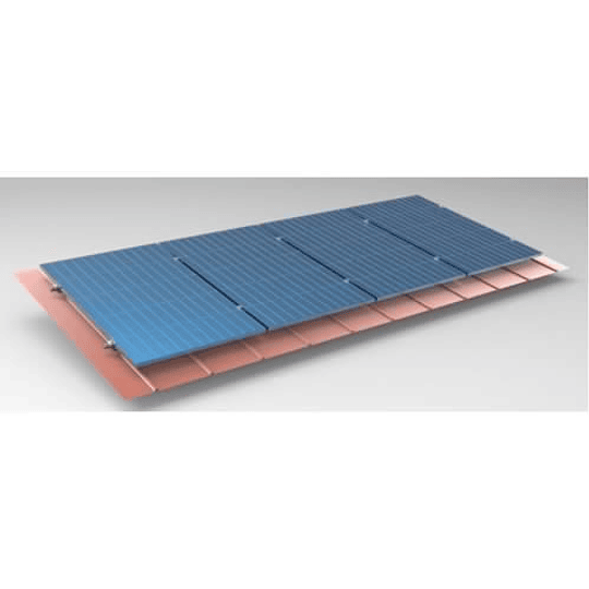 Soporte para paneles solares 4 Módulos 1140mm de ancho máx. c/u (kit para uso paralelo a techo)