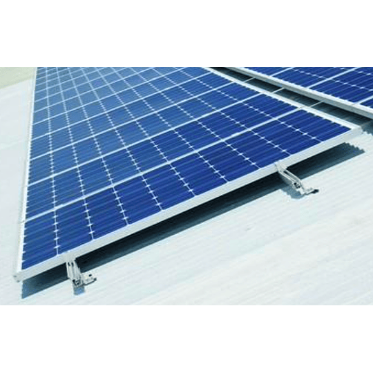 Soporte para paneles solares 4 Módulos 1140mm de ancho máx. c/u (kit para uso paralelo a techo)