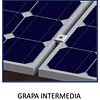 Grapa intermedia de anclaje para paneles solares