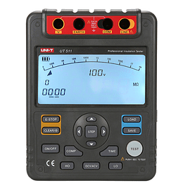 Medidor de resistencia de aislación hasta 1000V (megóhmetro) UT511 UNI-T (Certificable para calibración*)