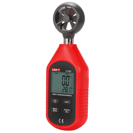 Anemómetro digital portátil (medidor velocidad y temperatura del viento) UT363 UNI-T