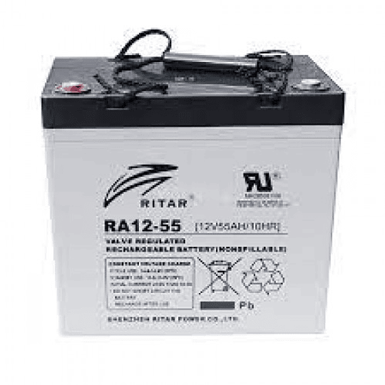 Batería 12V 55Ah Ciclo Profundo AGM (eq. GEL *) HR12-200W Ritar