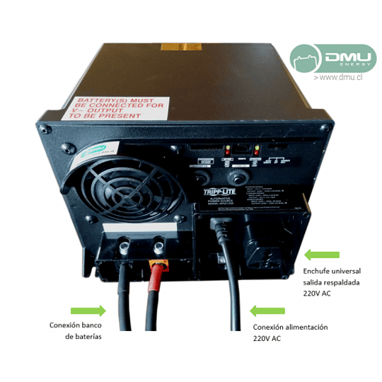 Inversor Cargador tipo UPS 12V DC 220V AC 750W APSX750 Tripp Lite (Transf. Automática UPS) (Carg. 20A Máx)