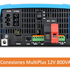 Inversor Cargador 12V DC 1200VA 1000W Onda Sinusoidal Pura 220V AC MultiPlus Victron (Transf. Automática UPS) (Carg. Red 50A)