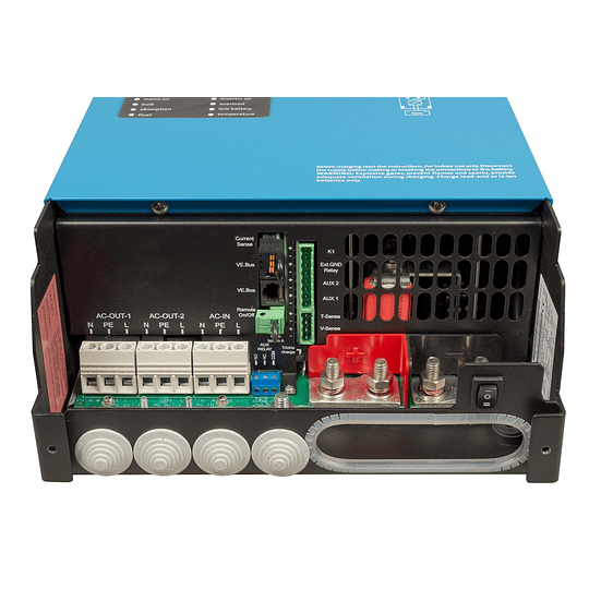 Inversor Cargador 12V DC 3000VA 2400W Onda Sinusoidal Pura 220V AC MultiPlus-II Victron (Transf. Automática UPS) (Carg. Red 120A)