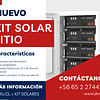 Kit Solar Litio 2,7kWp 5kWac 220Vac con Banco de Litio 4,8kWh, Inversor/Cargador híbrido MPPT y Paneles Solares PERC (kit ampliable hasta 5kWp)