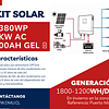 Kit Solar Mediano 1,3kWp 2kWac 220Vac con Inversor/Cargador + MPPT, Paneles Solares PERC y Banco de Baterías de 400Ah de alto rendimiento