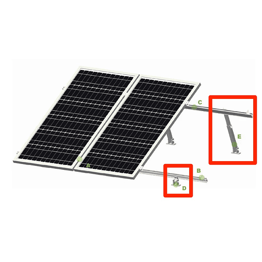 Bases ajustables 15-30º para anclaje de paneles solares