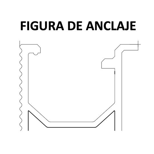 Perfil con riel doble 4700mm tipo R2 para anclaje de paneles solares