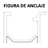 Grapa intermedia de anclaje para paneles solares