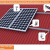 Kit Solar Litio 3,3kWp 5kWac 220Vac con Banco de Litio 4,8kWh, Inversor/Cargador híbrido MPPT y Paneles Solares Half-Cell (kit ampliable hasta 5kWp)