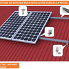 Kit Solar Litio 6,6kWp 8kWac 220Vac con Banco de Litio 9,6kWh, Inversor/Cargador híbrido MPPT y Paneles Solares Half-Cell (kit ampliable hasta 8kWp)