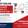 Kit Solar Inicial 1,1kWp 2kWac 220Vac con Inversor/Cargador híbrido MPPT, Paneles Solares Half-Cell y Banco de Baterías de 400Ah de alto rendimiento