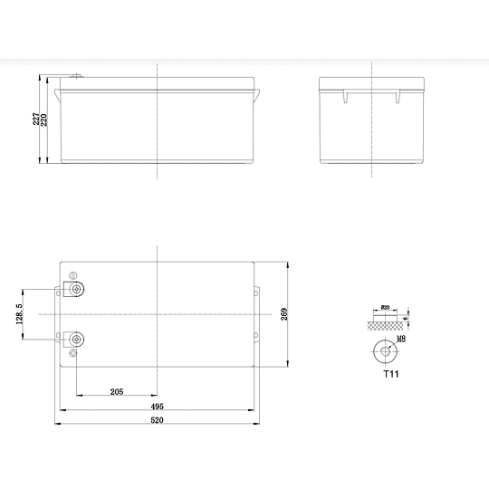 Batería de Litio 24V 150Ah 3.84kWh Ciclo Profundo LiFePO4 con Bluetooth LFP24150 Leoch (tecnología de última generación)