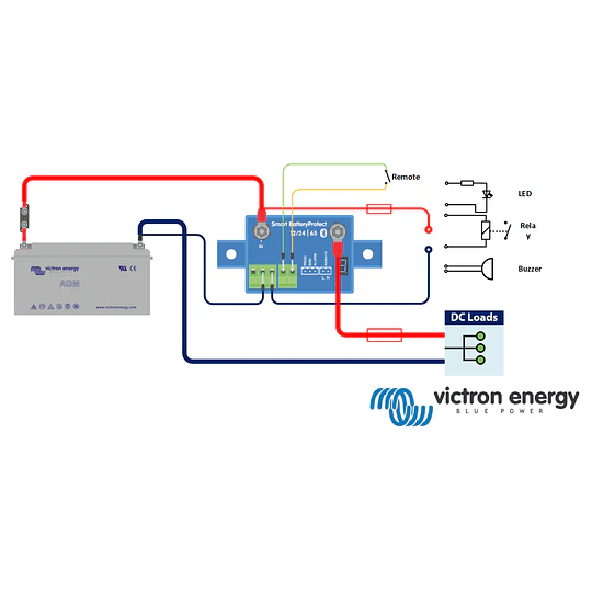 Protector de Batería Inteligente 12/24V 100A Máx. BatteryProtect Smart BP-100 Victron (con Bluetooth y compatible con Litio)