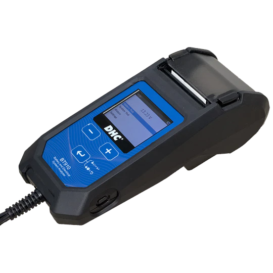 Probador profesional para baterías 6V & 12V y Arranque 12V & 24V con Impresora integrada (revisión de CCA y Resistencia Interna IR) BT910 DHC (digital)