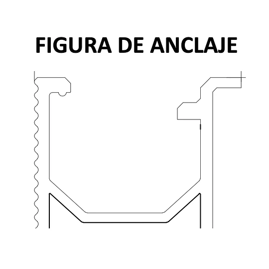 Soporte para Zinc para anclaje paneles solares a techo (en horizontal y ajustable) (tuerca asimétrica)