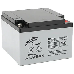 Batería 12V 26Ah Ciclo Profundo AGM (eq. GEL *) RT12260 Ritar