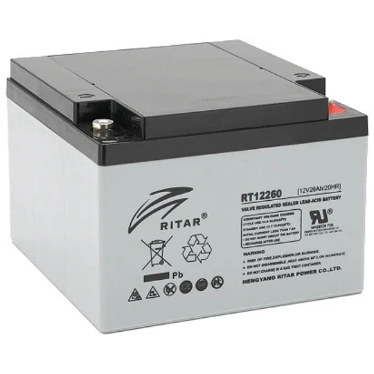 Batería 12V 26Ah Ciclo Profundo AGM (eq. GEL *) RT12260 Ritar
