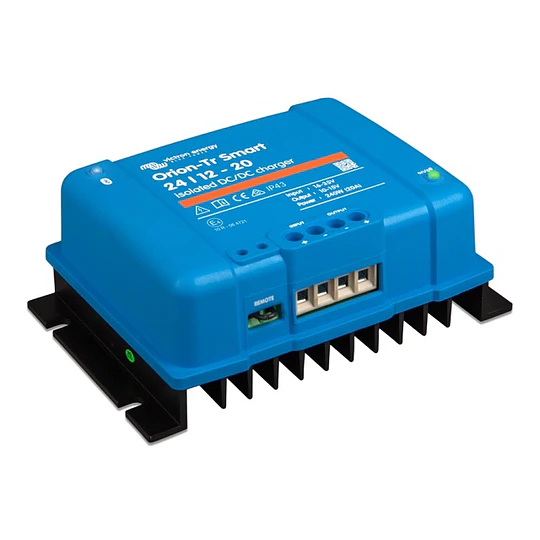 Cargador de baterías Litio DC-DC 24V a 12V 20A con detección de motor en marcha, bluetooth y aislamiento galvánico Orion-Tr Smart 24/12-20 Victron (conversor & regulador)