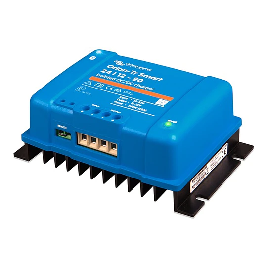  Cargador de baterías Litio DC-DC 24V a 12V 20A con detección de motor en marcha, bluetooth y aislamiento galvánico Orion-Tr Smart 24/12-20 Victron (conversor & regulador)