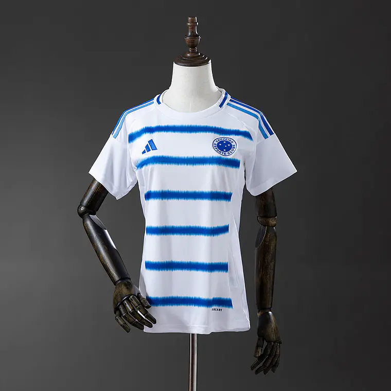Camisa Cruzeiro II 25/26 s/n Torcedor Adidas Feminina - Branco+Azul 1