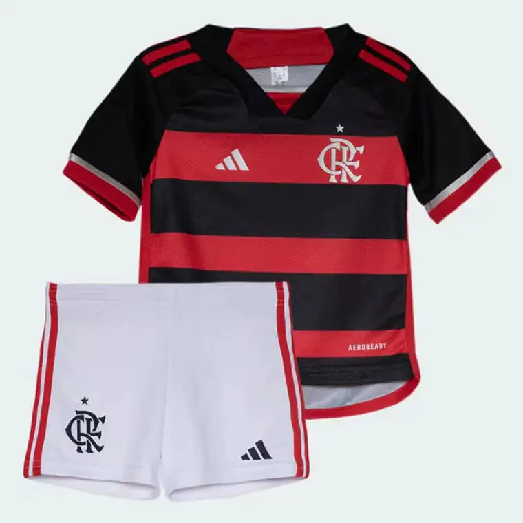 Conjunto Infantil CR Flamengo l 2024/25 Rubro-Negro - Modelo Torcedor 1