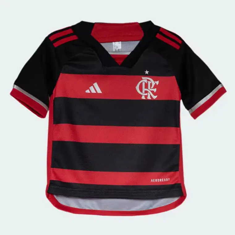 Conjunto Infantil CR Flamengo l 2024/25 Rubro-Negro - Modelo Torcedor 2