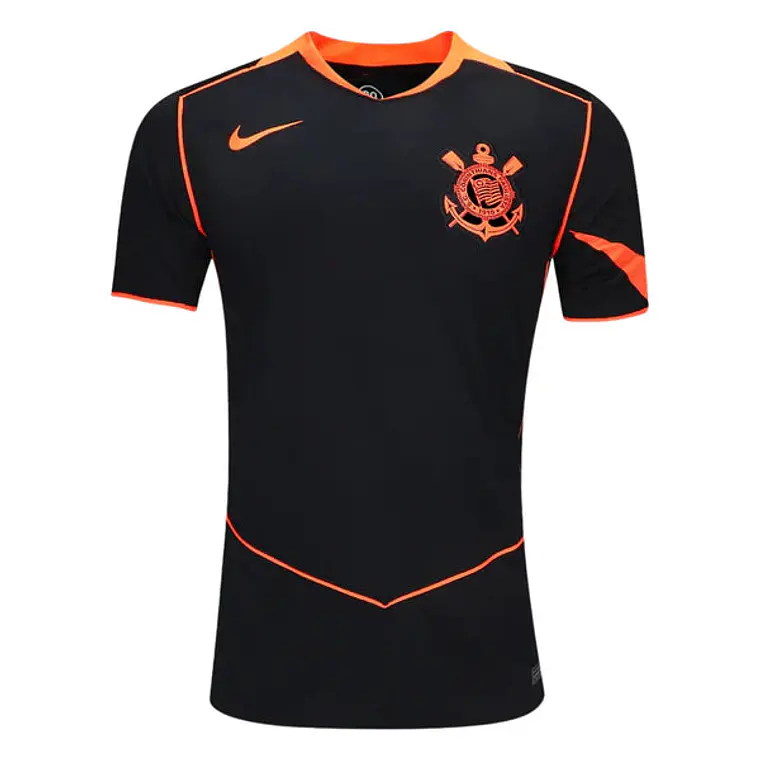 Camisa Corinthians III 25/26 s/n Torcedor Nike Total 90 Masculina - Preto+Laranja 1