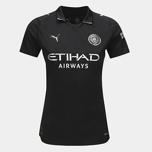 Camisa Manchester City Away 25/26 s/n Torcedor Puma Feminina - Preto