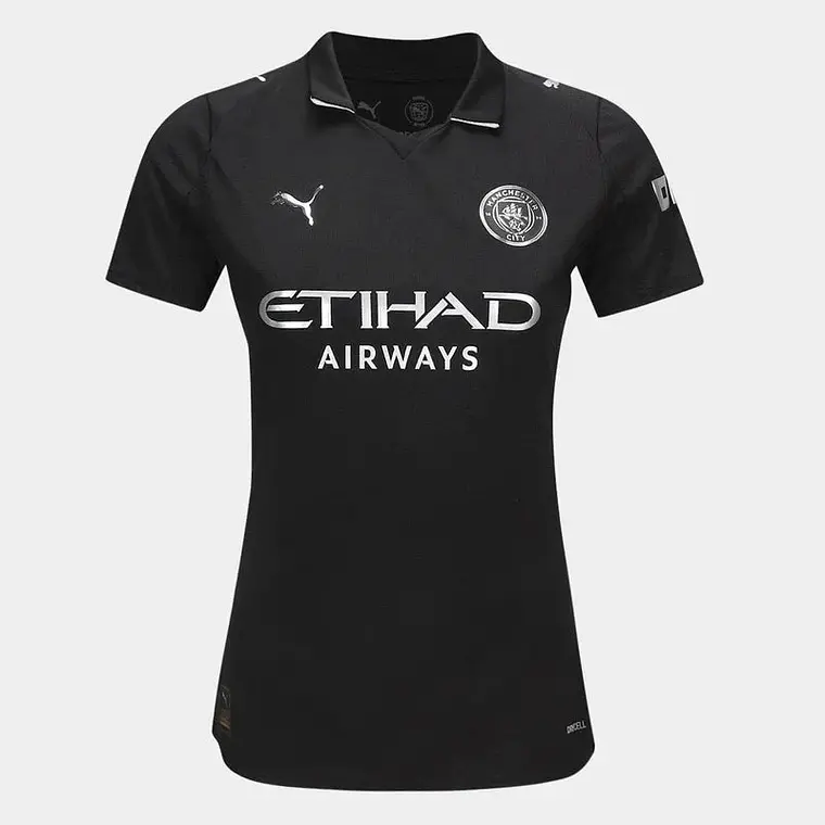 Camisa Manchester City Away 25/26 s/n Torcedor Puma Feminina - Preto 1