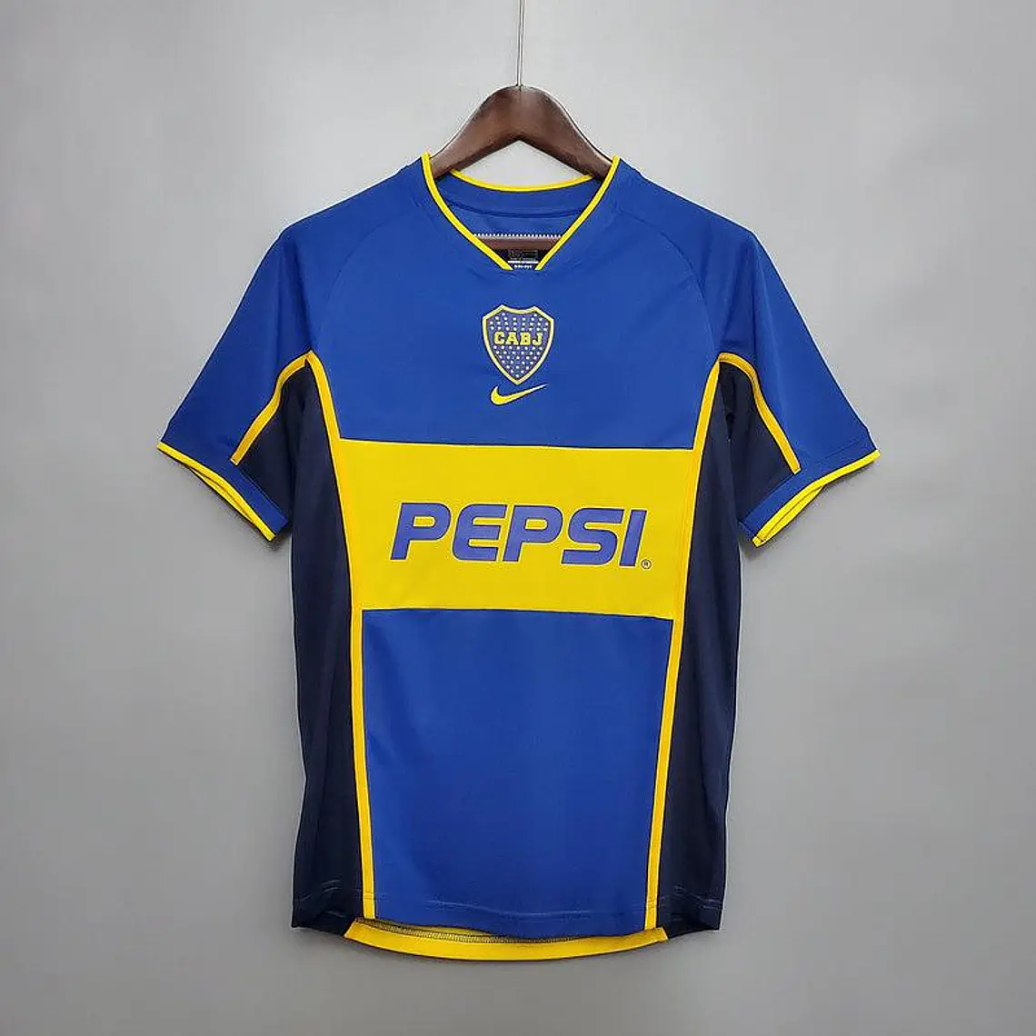 Camisa Boca Juniors Retrô 2002 Azul e Amarela - Nike 1