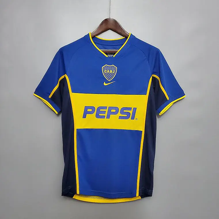 Camisa Boca Juniors Retrô 2002 Azul e Amarela - Nike 1