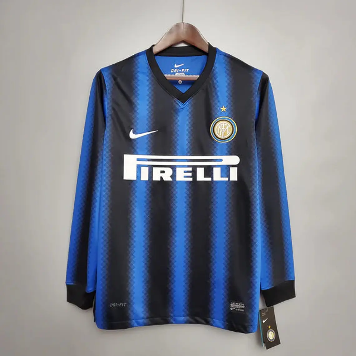 Camisa Manga Longa Inter de Milão I 10/11 Nike - Azul e Preto 1