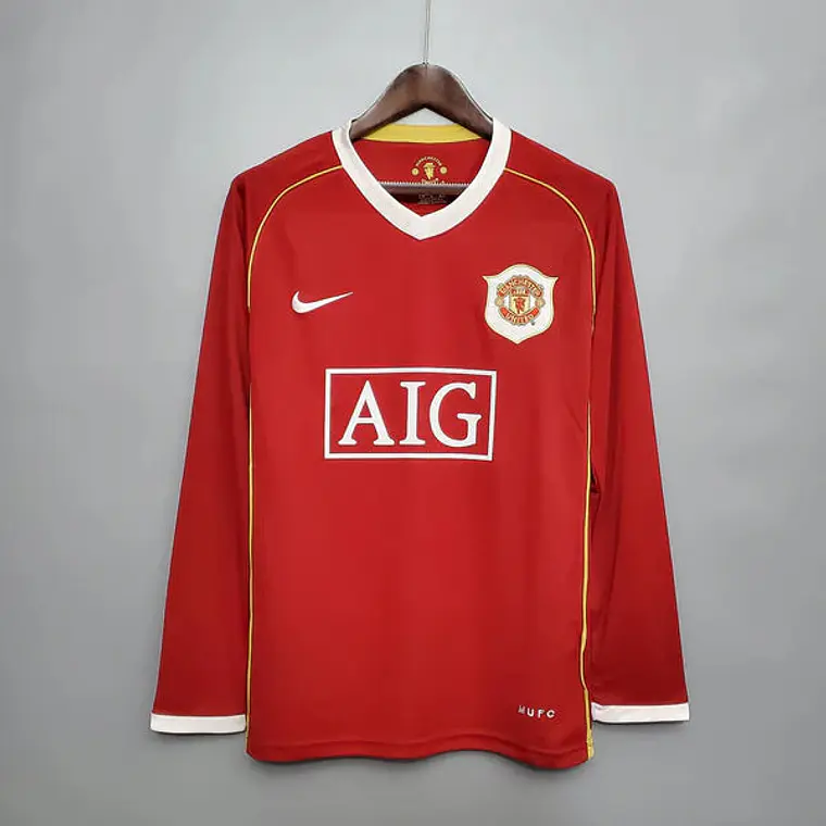 Camisa Manga Longa Manchester United 06/07 Nike - Vermelho 1
