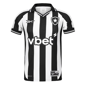 Camisa Botafogo I 25/26 s/n Torcedor Reebok Masculina - Branco+Preto