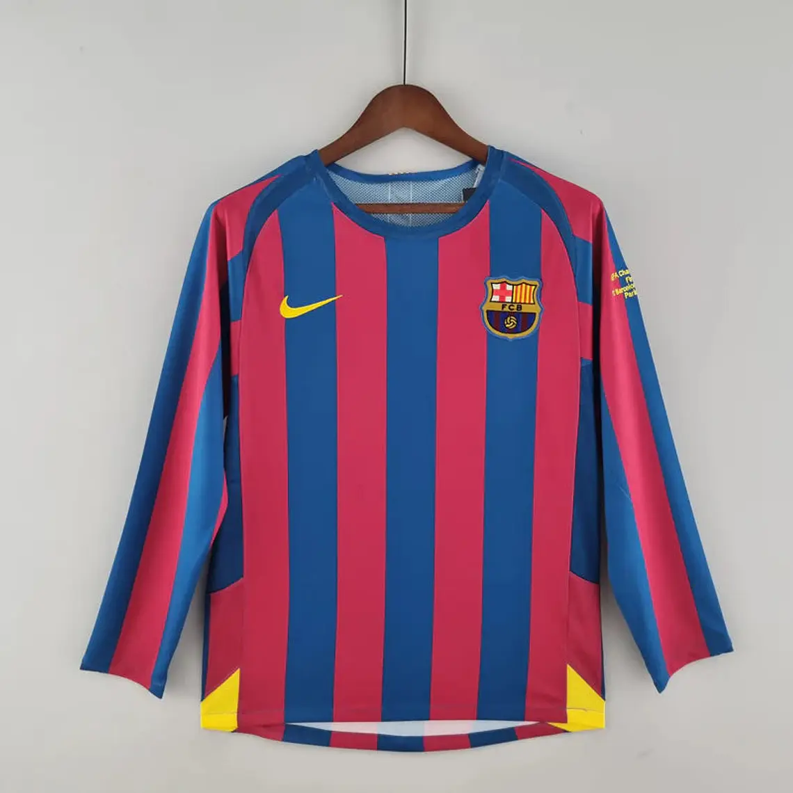 Camisa Manga Longa Barcelona 05/06 Nike - Grená 1