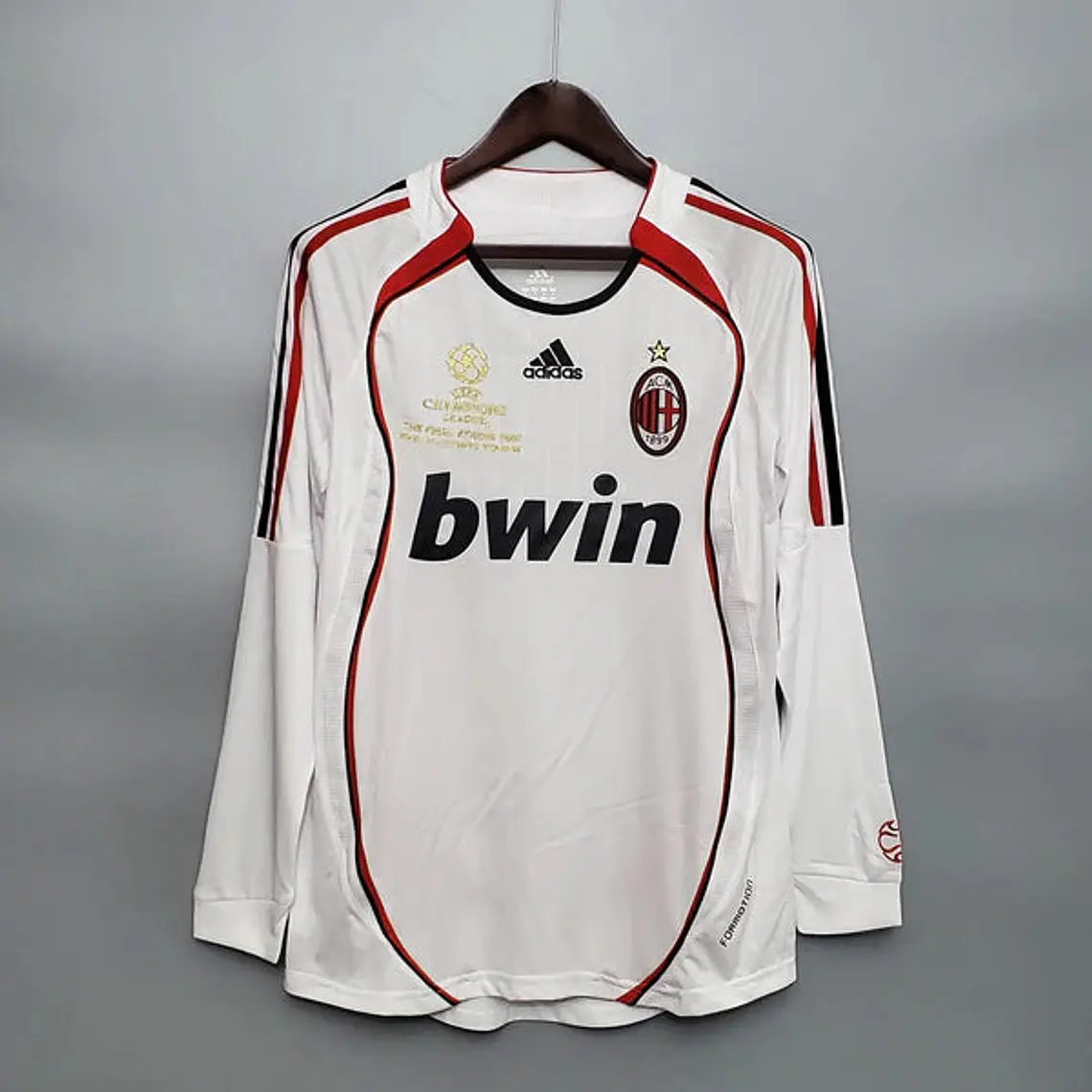 Camisa Manga Longa Milan Champions League 06/07 Adidas - Branco 1