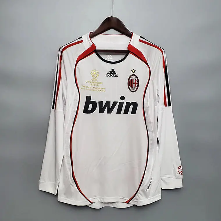 Camisa Manga Longa Milan Champions League 06/07 Adidas - Branco 1