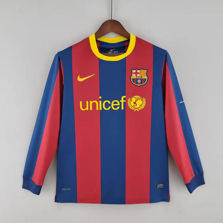 Camisa Manga Longa Barcelona 10/11 Nike - Grená 1