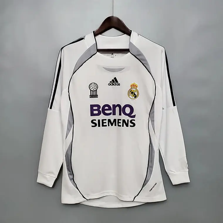 Camisa Manga Longa Real Madrid 06/07 Adidas - Branco 1