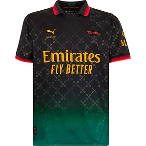 Camisa comemorativa do AC Milan 25/26 - Preta - Versão Torcedor