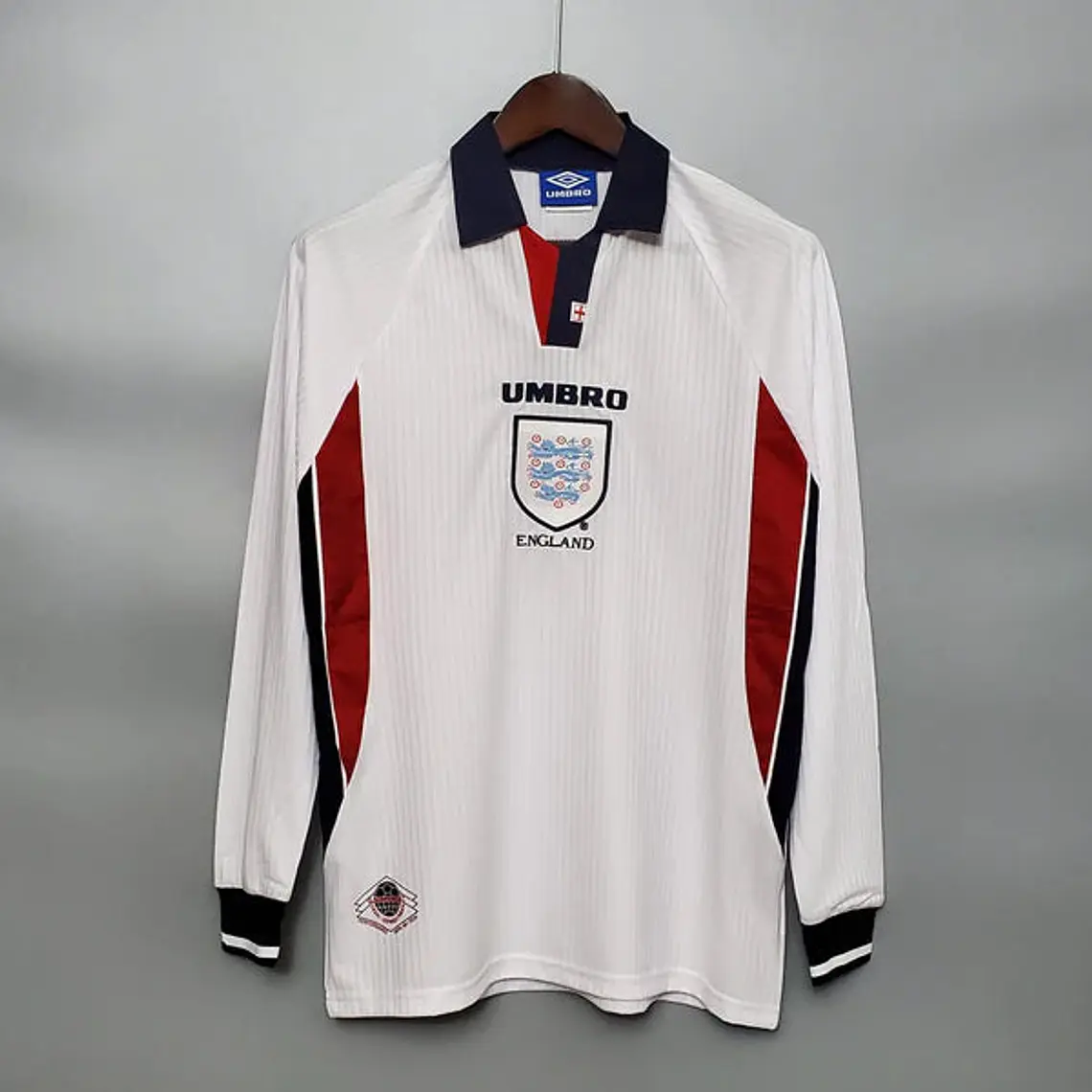 Camisa Manga Longa Seleção Inglaterra 1998 Umbro - Branco 1