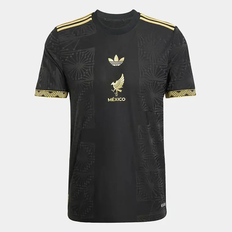 Camisa México 25/26 Ouro Adidas Masculina - Preto+Dourado 1