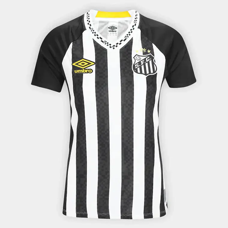 Camisa Santos II 25/26 s/n Umbro Torcedor Feminina - Preto+Branco 1