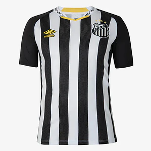 Camisa Santos II 25/26 Torcedor Umbro Masculina - Preto+Branco