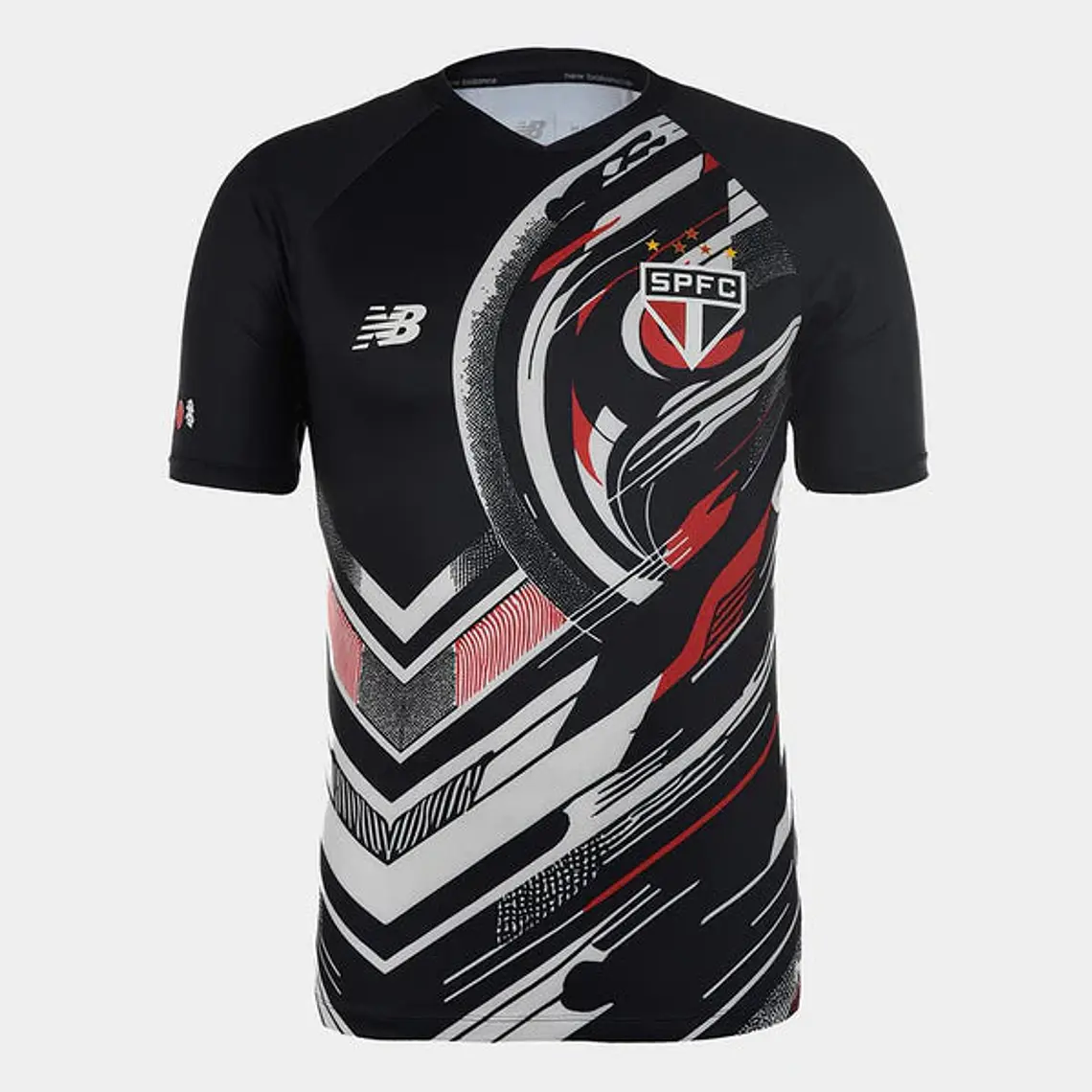 Camisa São Paulo 25/26 s/n° Pré Jogo New Balance Masculina - Preto 1