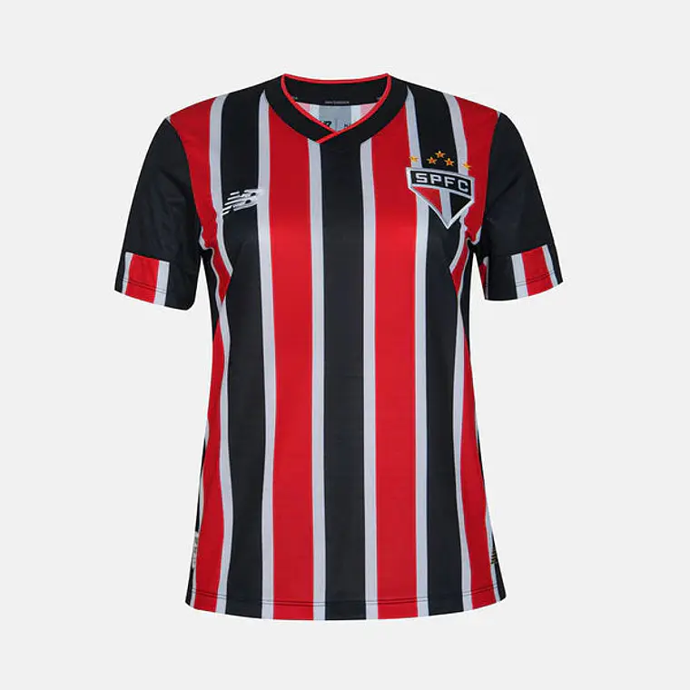Camisa São Paulo Away 24/25 Torcedor New Balance Feminina - Vermelho e Preto 1