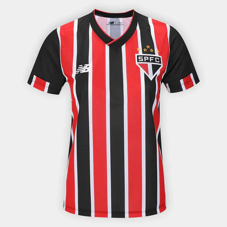 Camisa São Paulo II 24/25 Torcedor New Balance Feminina - Vermelho e Branco 1