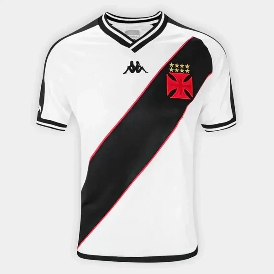 Camisa Vasco Away 24/25 Torcedor Kappa Feminina - Branco e Preto 1